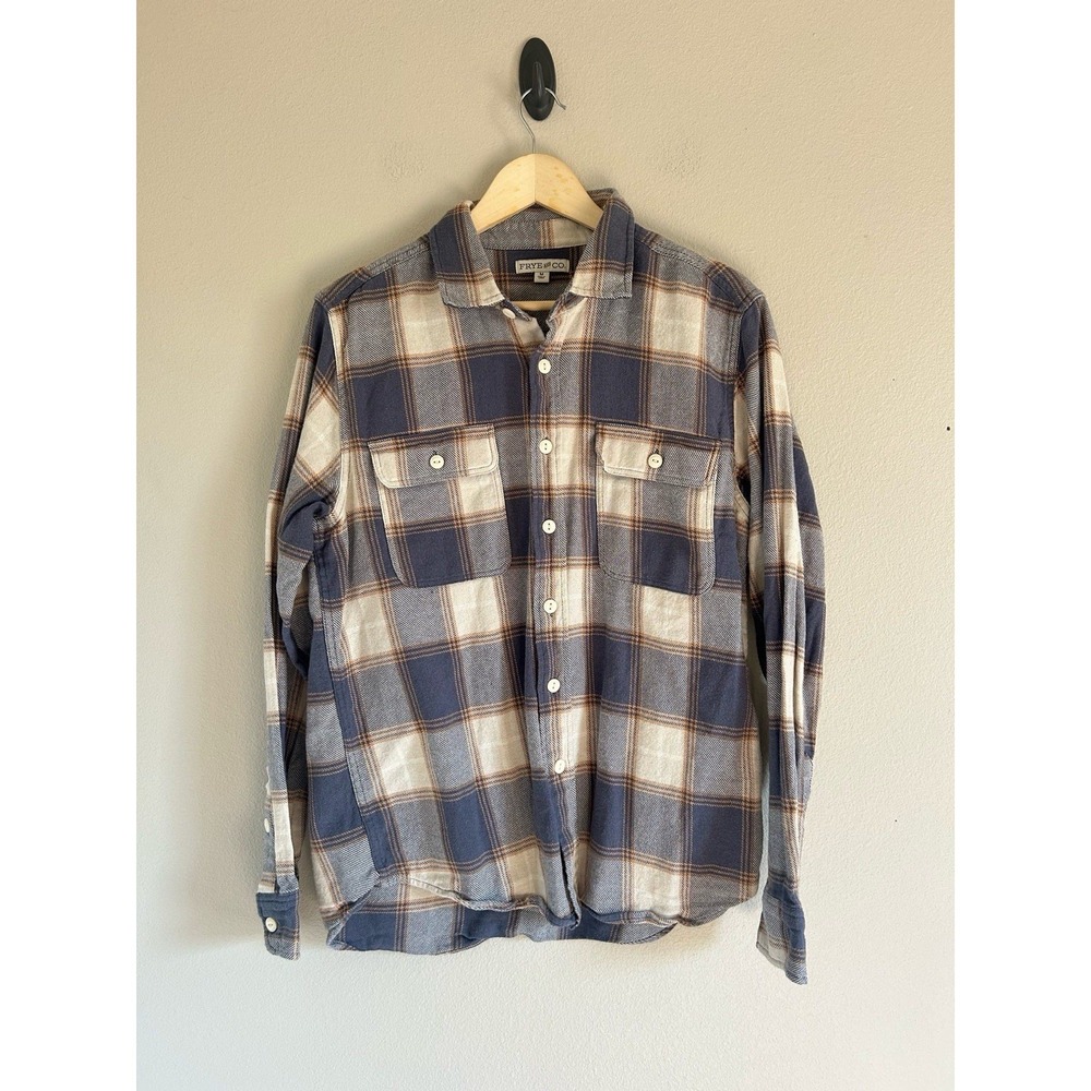Frye And Co Men's Flannel‎ Plaid Shirt Button Up Shirt  Sz M S-4